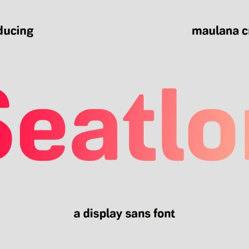 Seatlon Sans Display Font cover image.