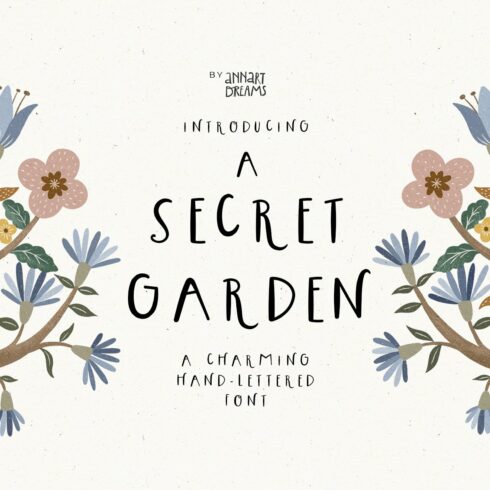 A Secret Garden font cover image.