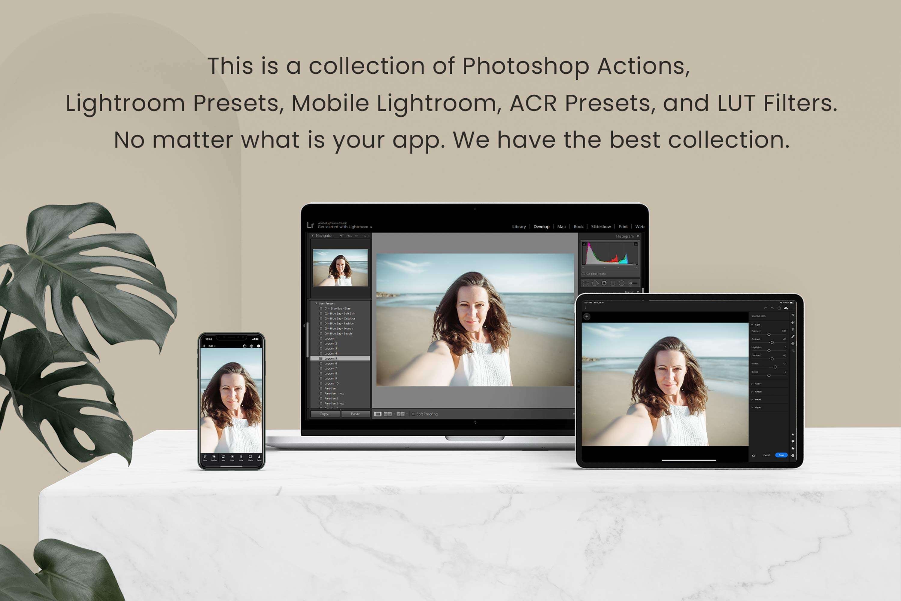 Selfie Lightroom Presets Desktoppreview image.