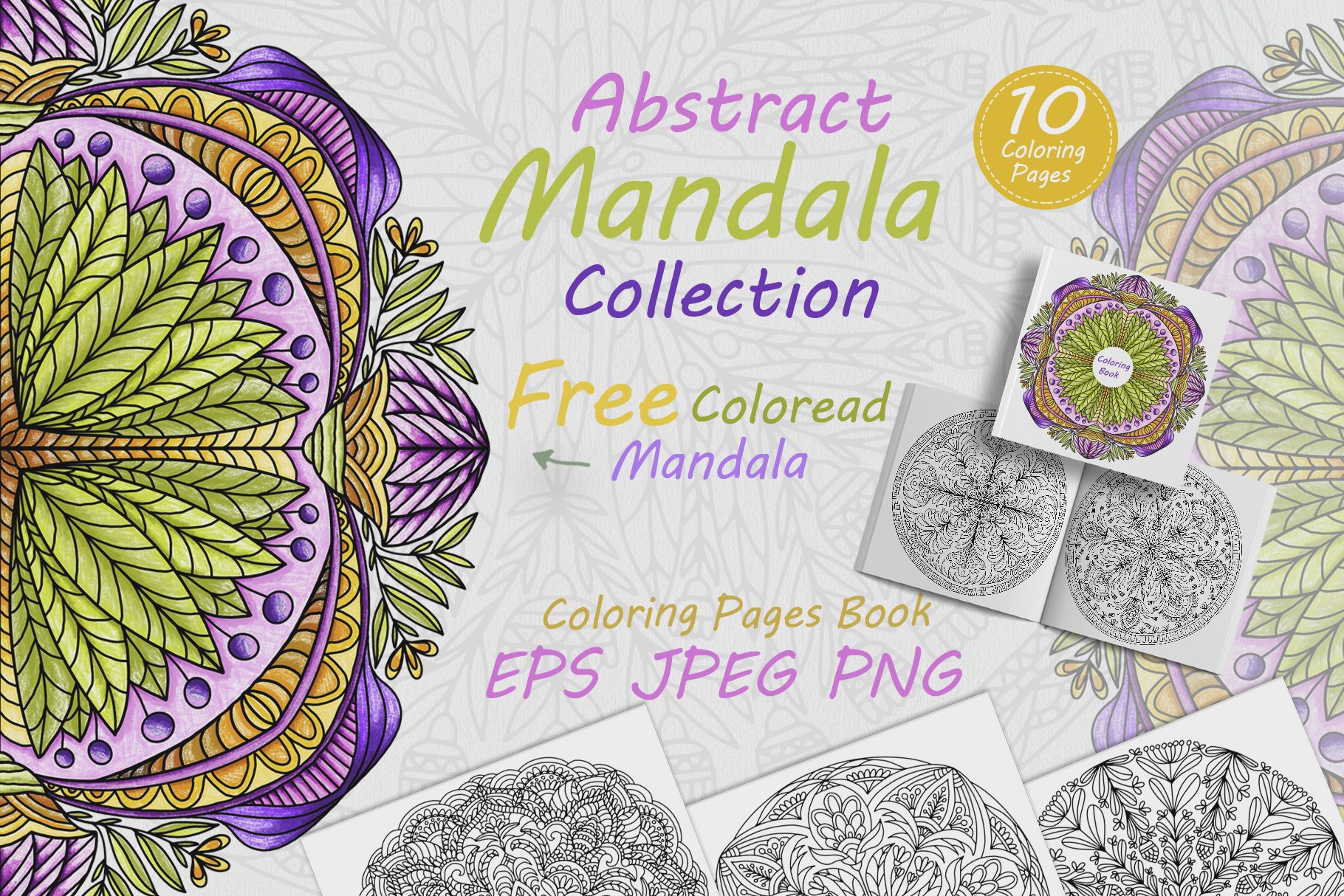 Collection of hand drawn mandalascover image.