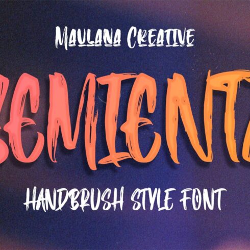 Semientz Handbrush Style Font cover image.