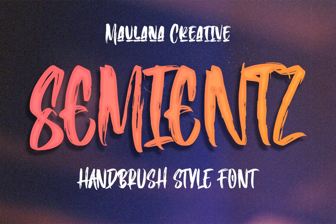 Semientz Handbrush Style Font cover image.