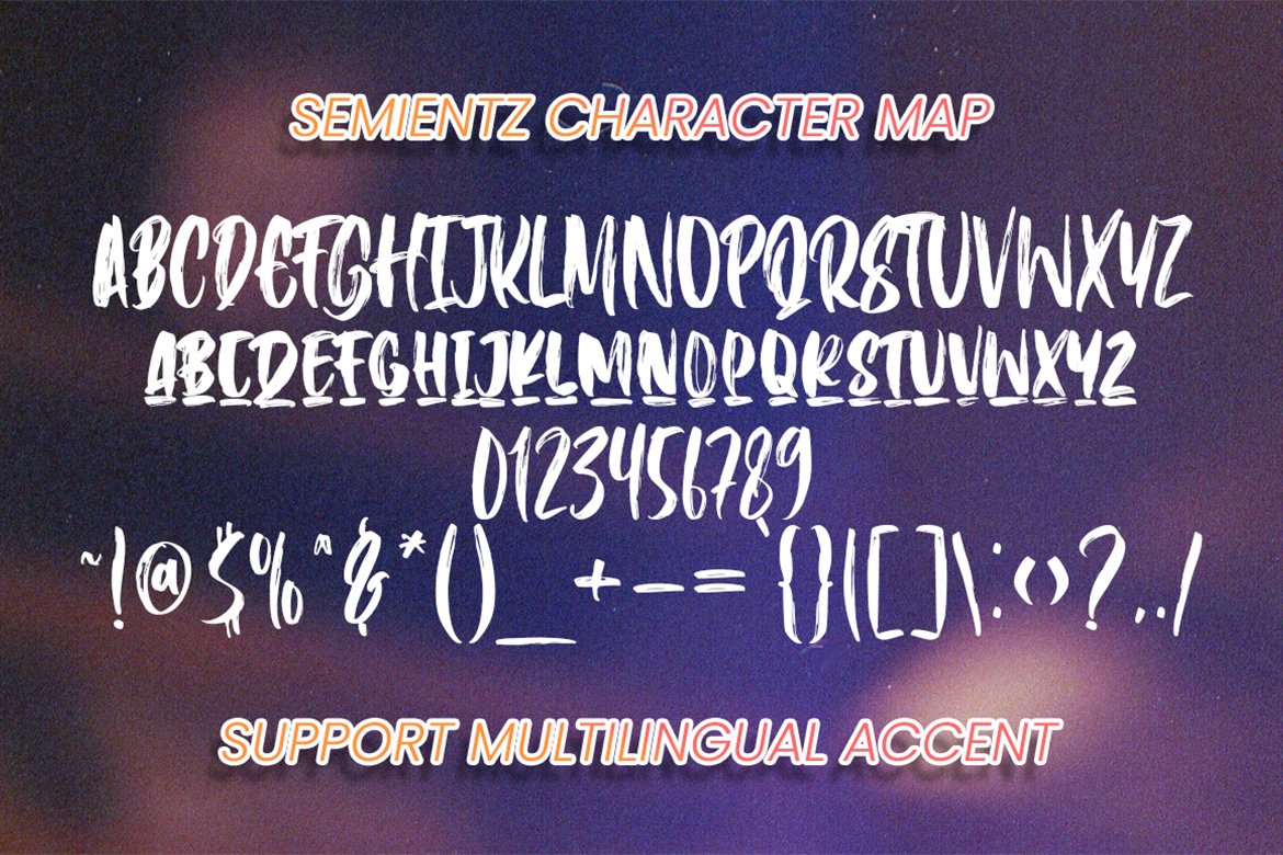 semientz handbrush style font 8 911