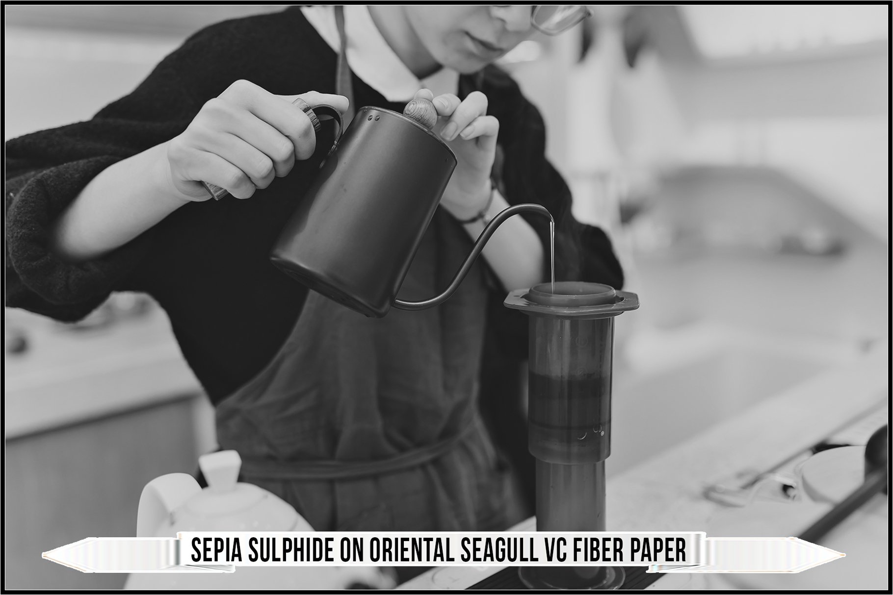 sepia sulphide on oriental seagull vc fiber paper 688