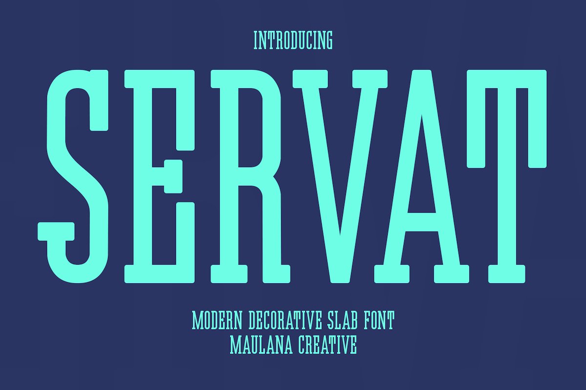 Servat Modern Decorative Slab Serif cover image.