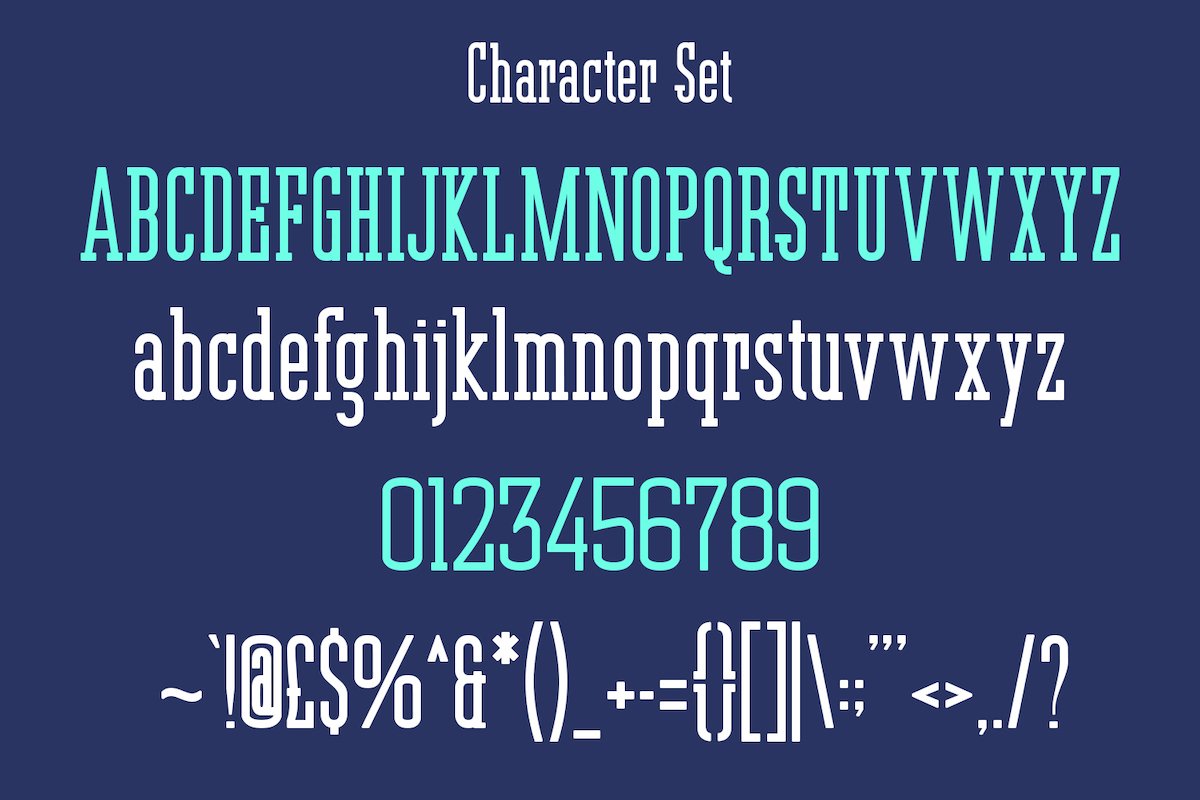 servat modern decorative slab serif font 8 288