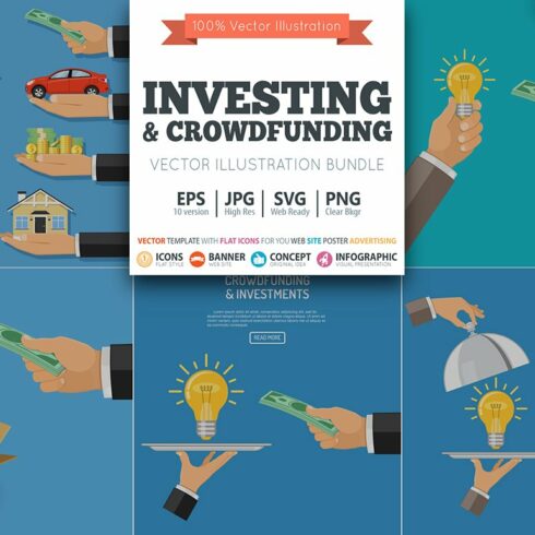 Crowdfunding and Investing concept cover image.