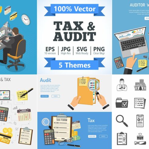 Auditing, Tax, Accounting Concepts cover image.