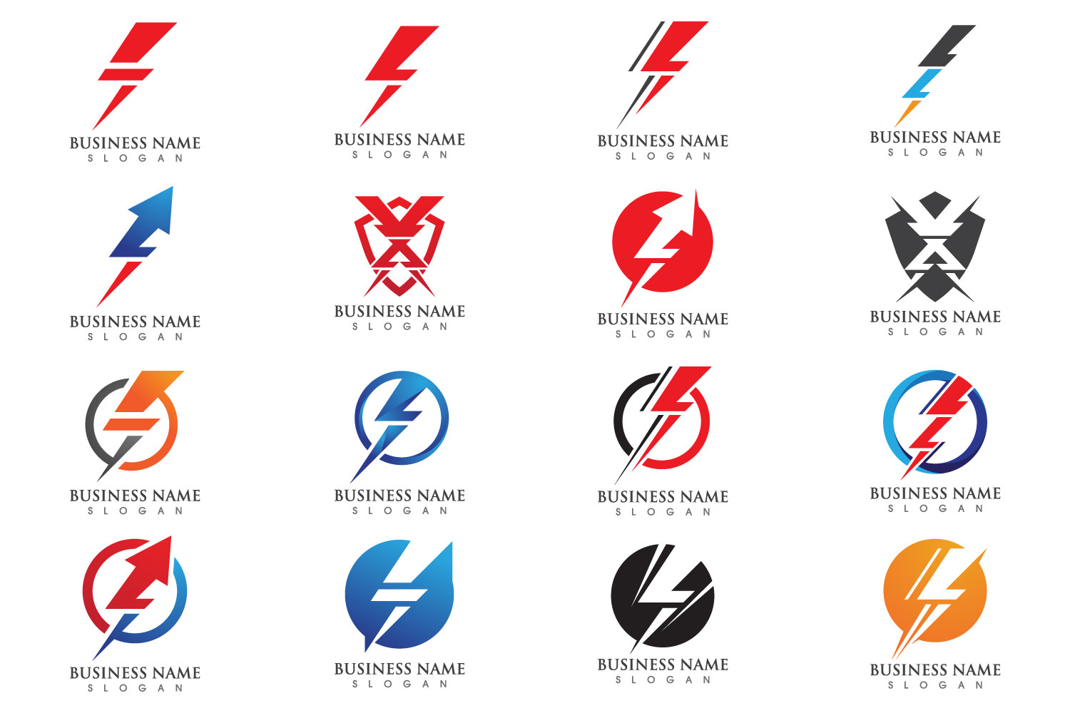 Strom thunderbolt lightning vector logo v.5