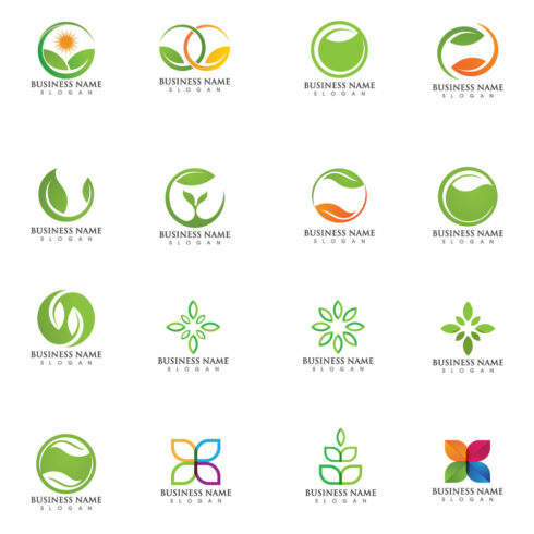 Leaf ecology green fresh nature go green logo cover image.
