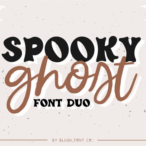 Spooky Ghost Halloween Font Duo cover image.
