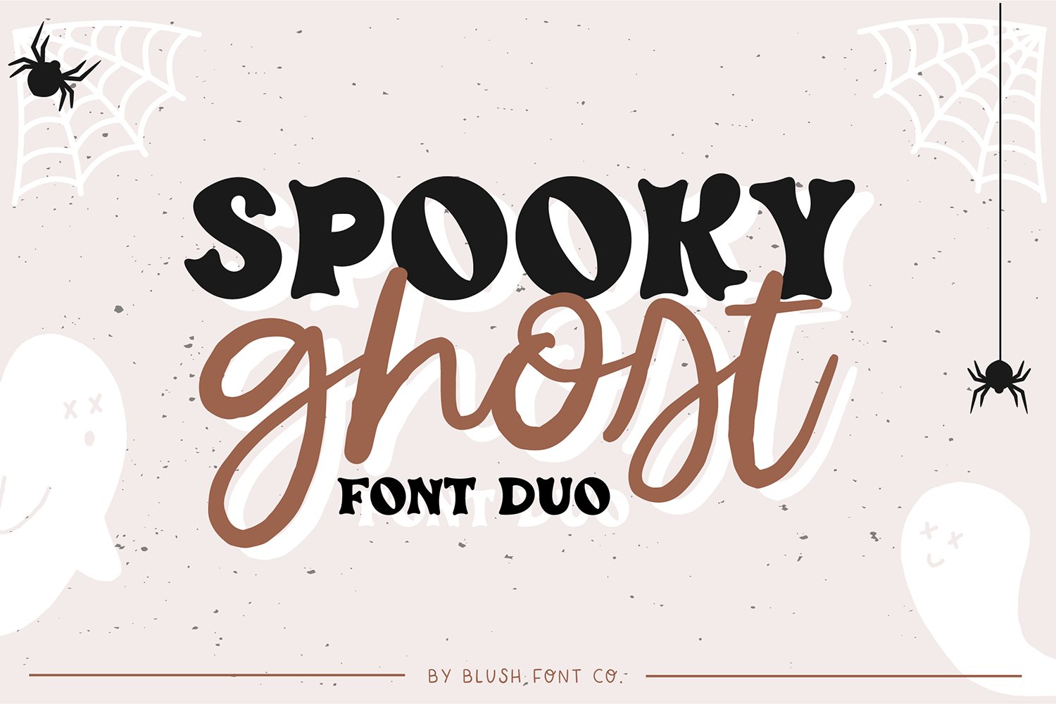 Spooky Ghost Halloween Font Duo cover image.