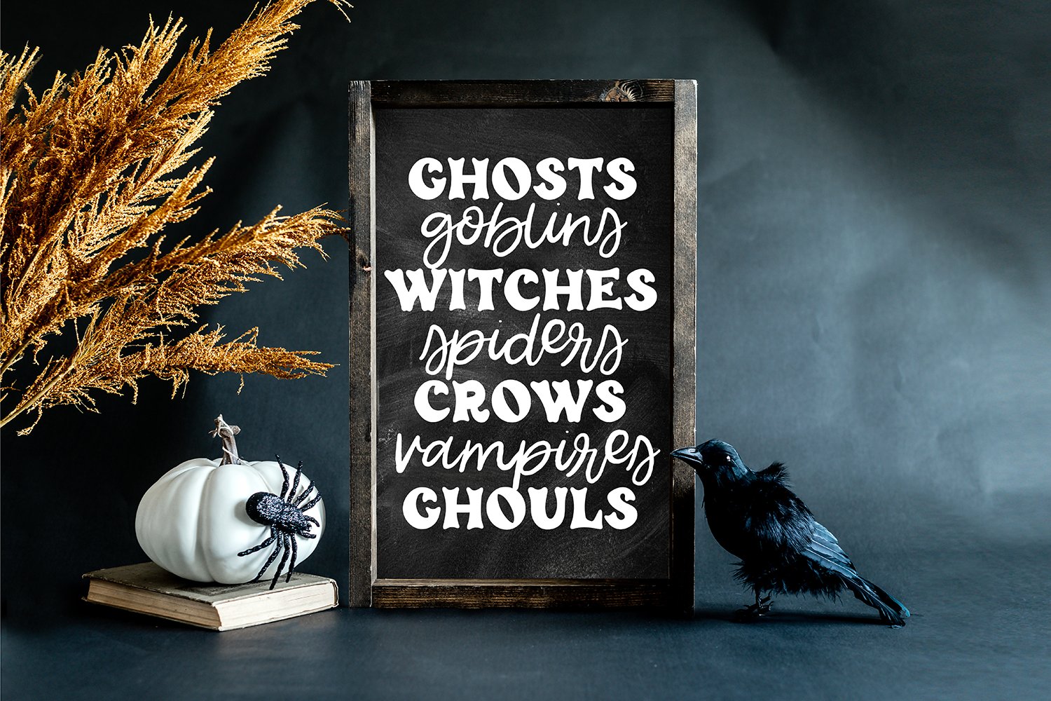 Spooky Ghost Halloween Font Duo preview image.