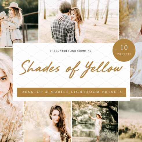 10x Lightroom Presets Shades Yellowcover image.