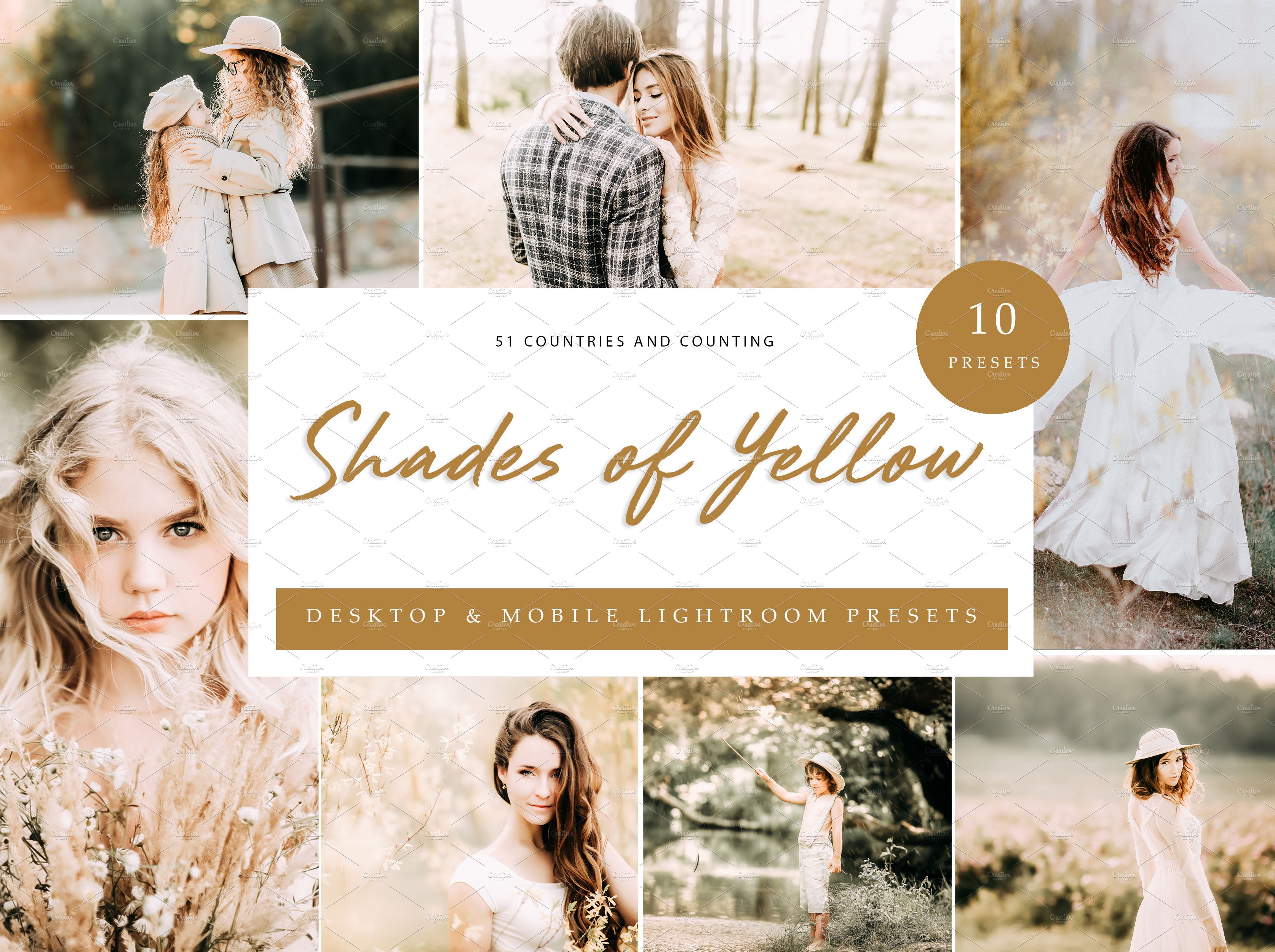 10x Lightroom Presets Shades Yellowcover image.