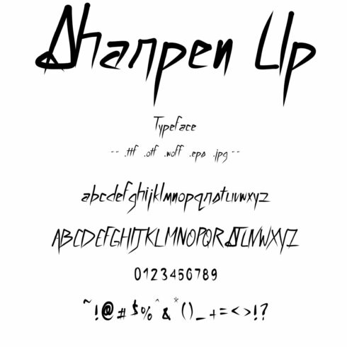 Font Sharpen Up With Sharp Edges cover image.