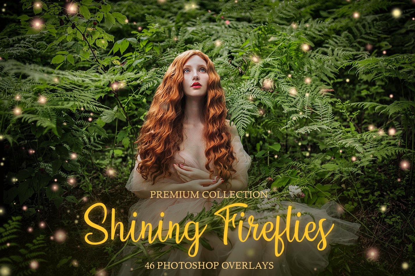 Shining Fireflies Photoshop Overlayscover image.