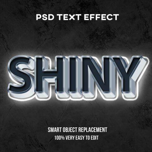 Shiny Light 3D Text Effect Psdcover image.