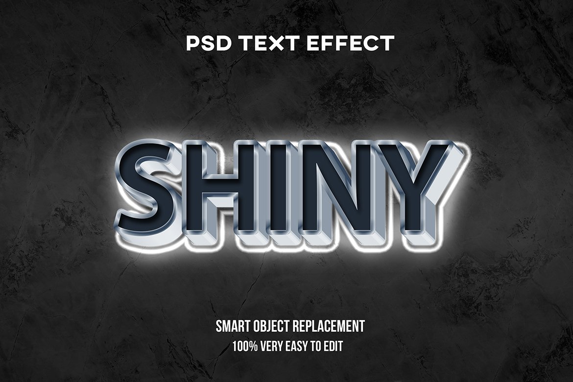 Shiny Light 3D Text Effect Psdcover image.