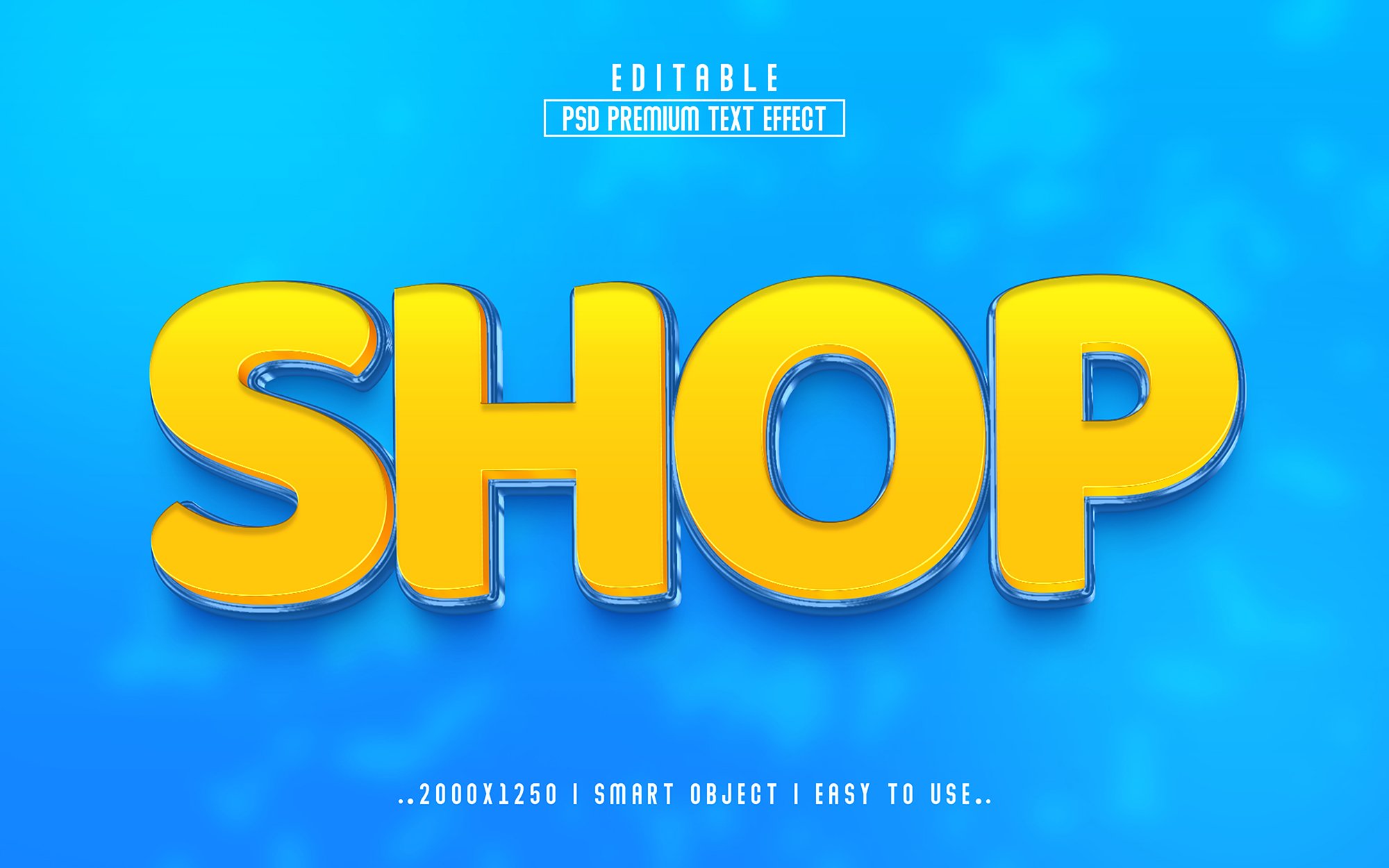 Shop 3D Editable psd Text Effectcover image.