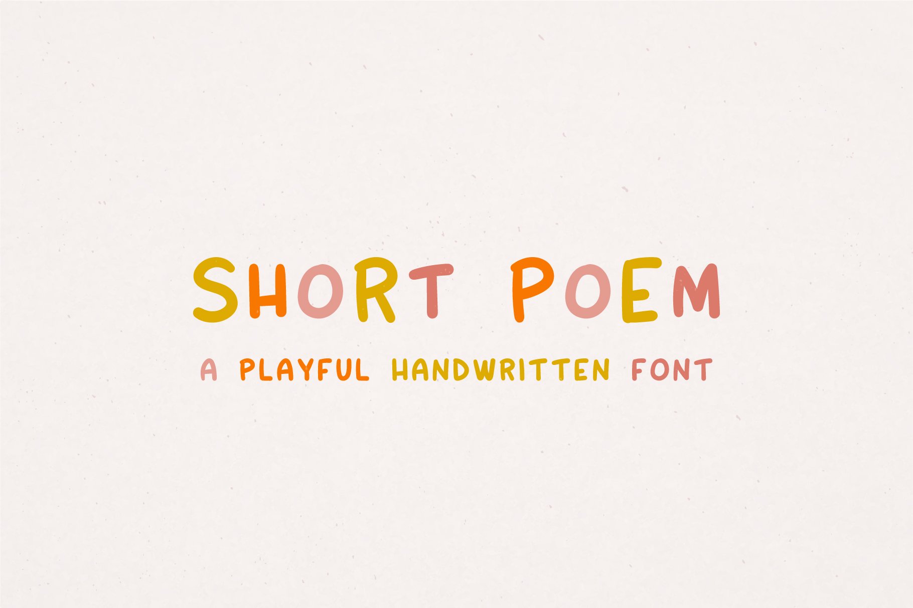 Short Poem - Handwritten font cover image.