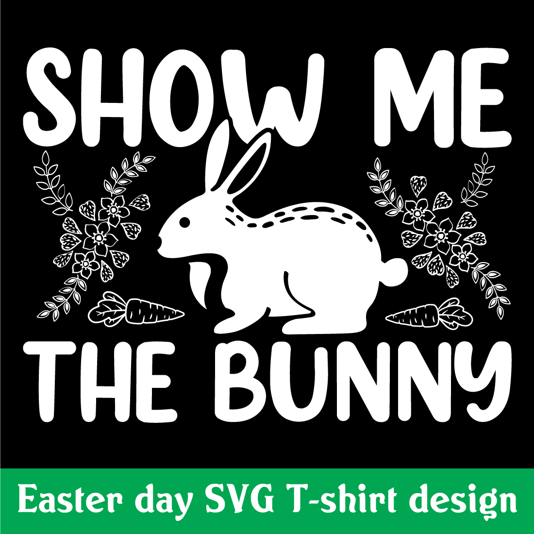 Show me the bunny SVG T-shirt design preview image.