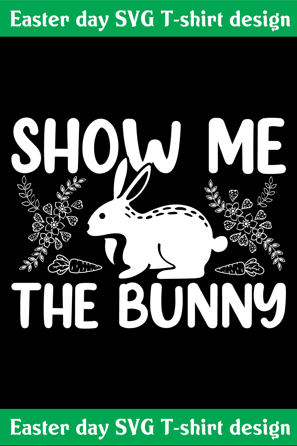 Show me the bunny SVG T-shirt design pinterest preview image.