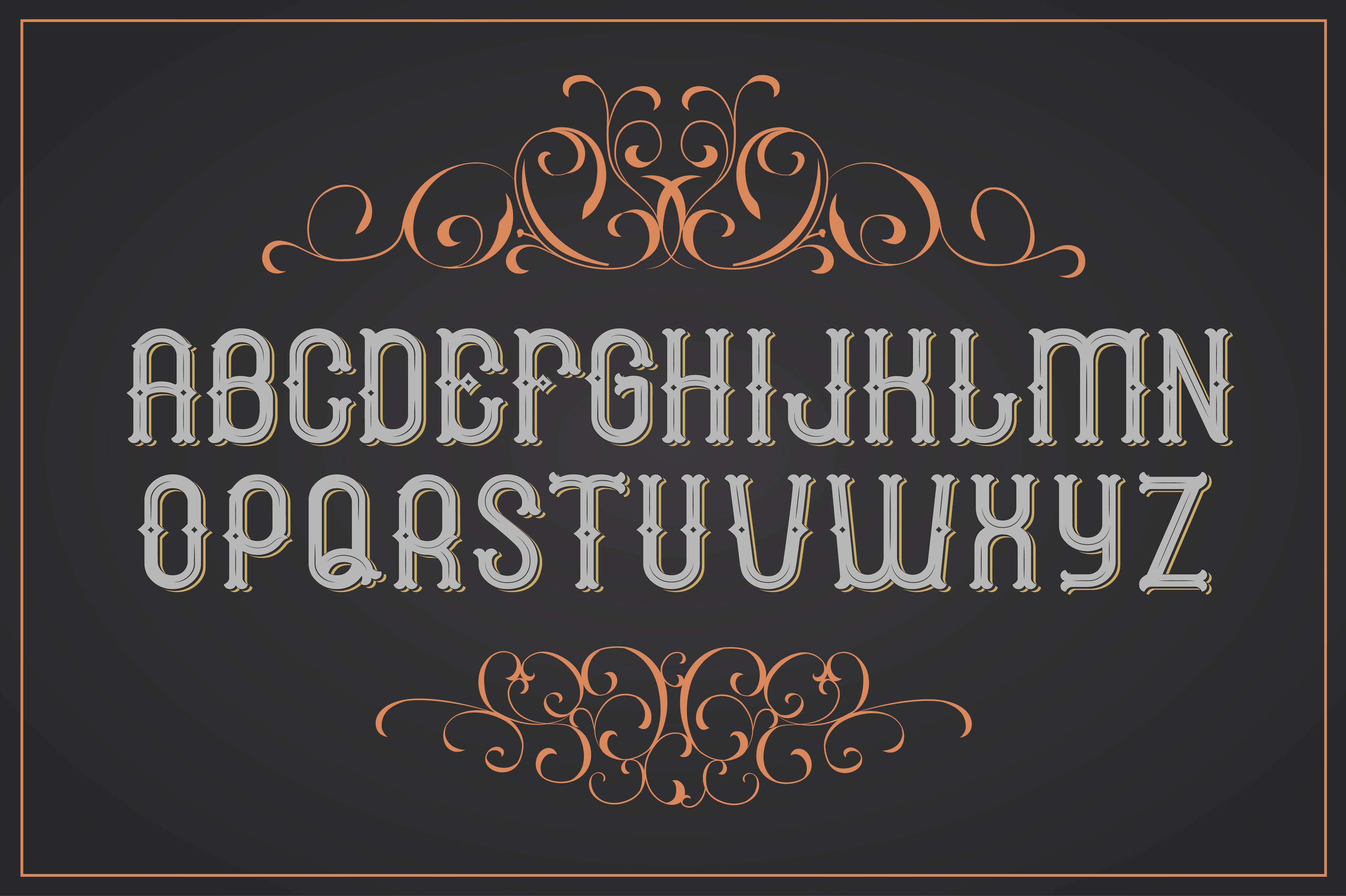 Cognac. Font for label preview image.