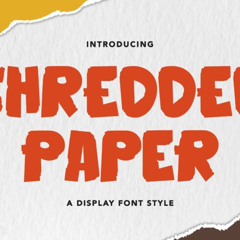 ShreddedPaper - A Display Font cover image.