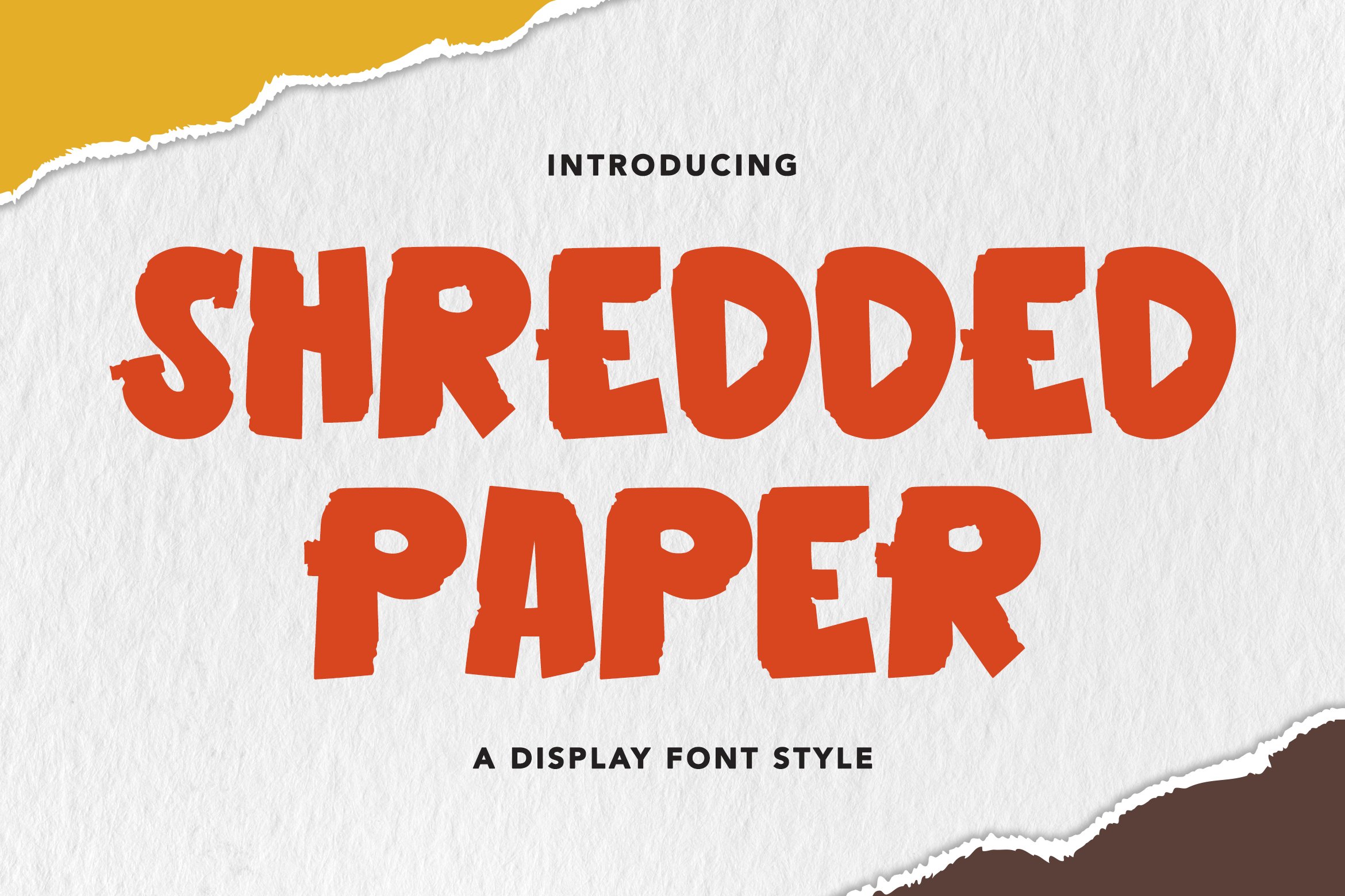 ShreddedPaper - A Display Font cover image.