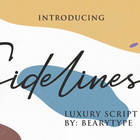 Sidelines // Luxury Signature Font cover image.