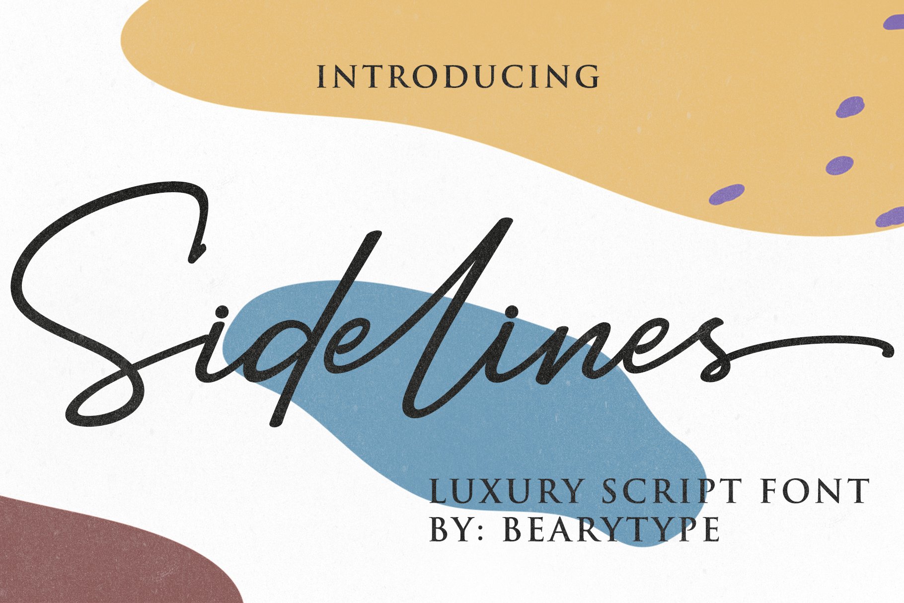 Sidelines // Luxury Signature Font cover image.