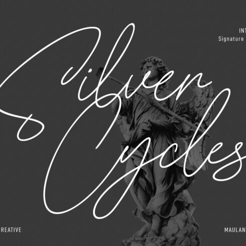 Silver Cycles Signature Script Font cover image.