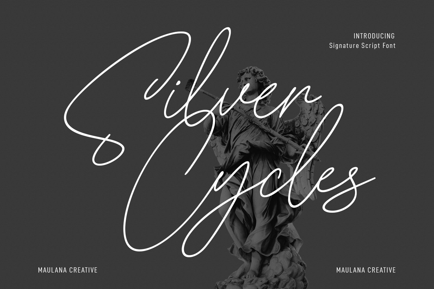 Silver Cycles Signature Script Font cover image.