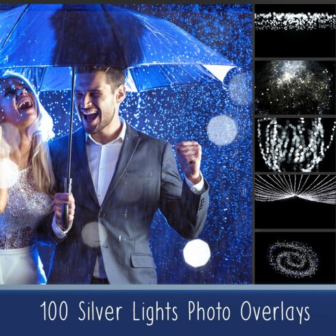 100 Silver Lights Photo Overlayscover image.