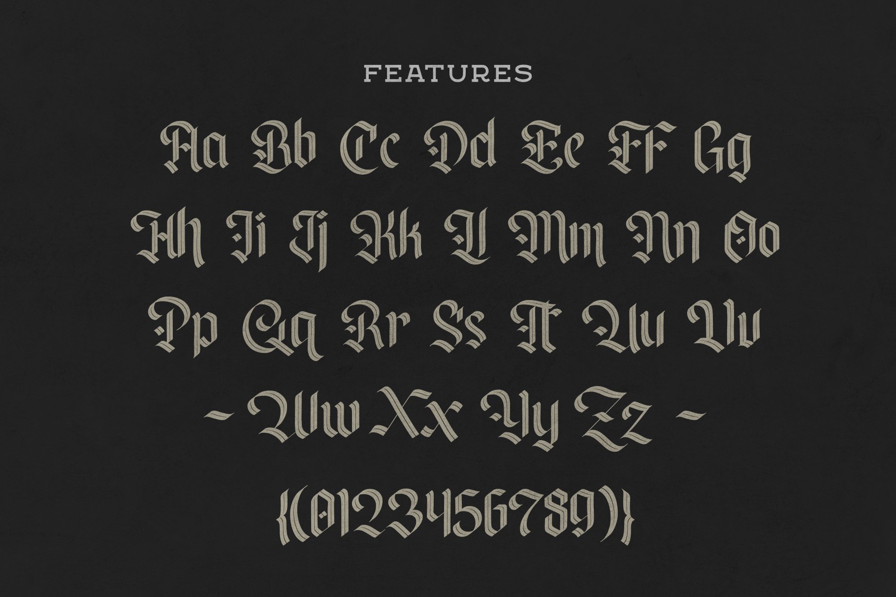 Silverback - Blackletter Typeface preview image.