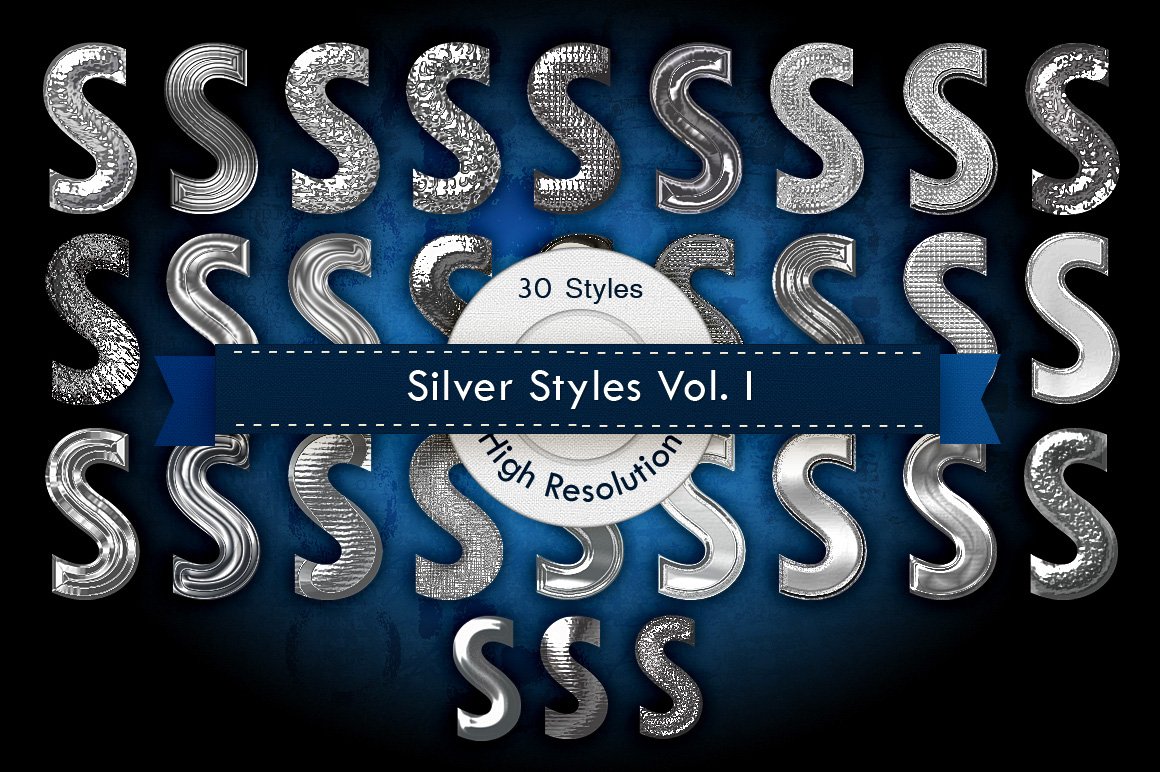 Silver Photoshop Layer Stylescover image.