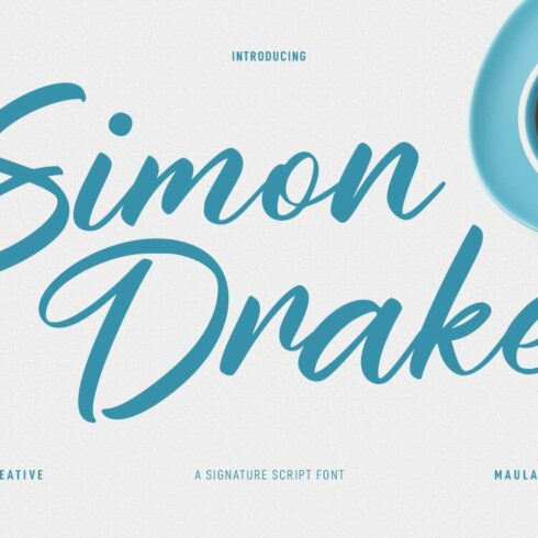 Simon Drake Script Font cover image.