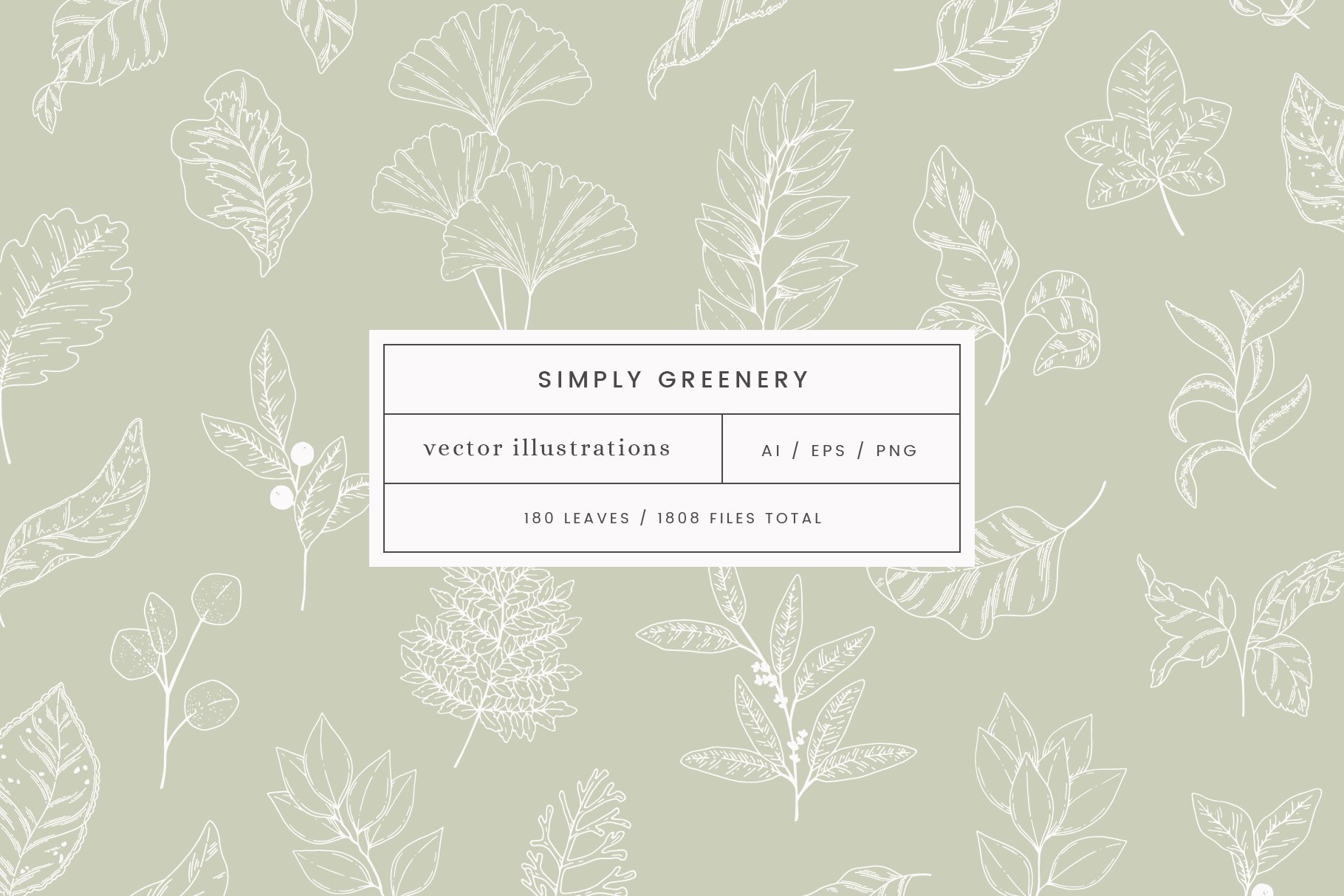 Greenery Vector Illustrations cover image.