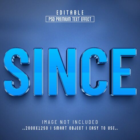 Since 3D Editable psd Text Effectcover image.