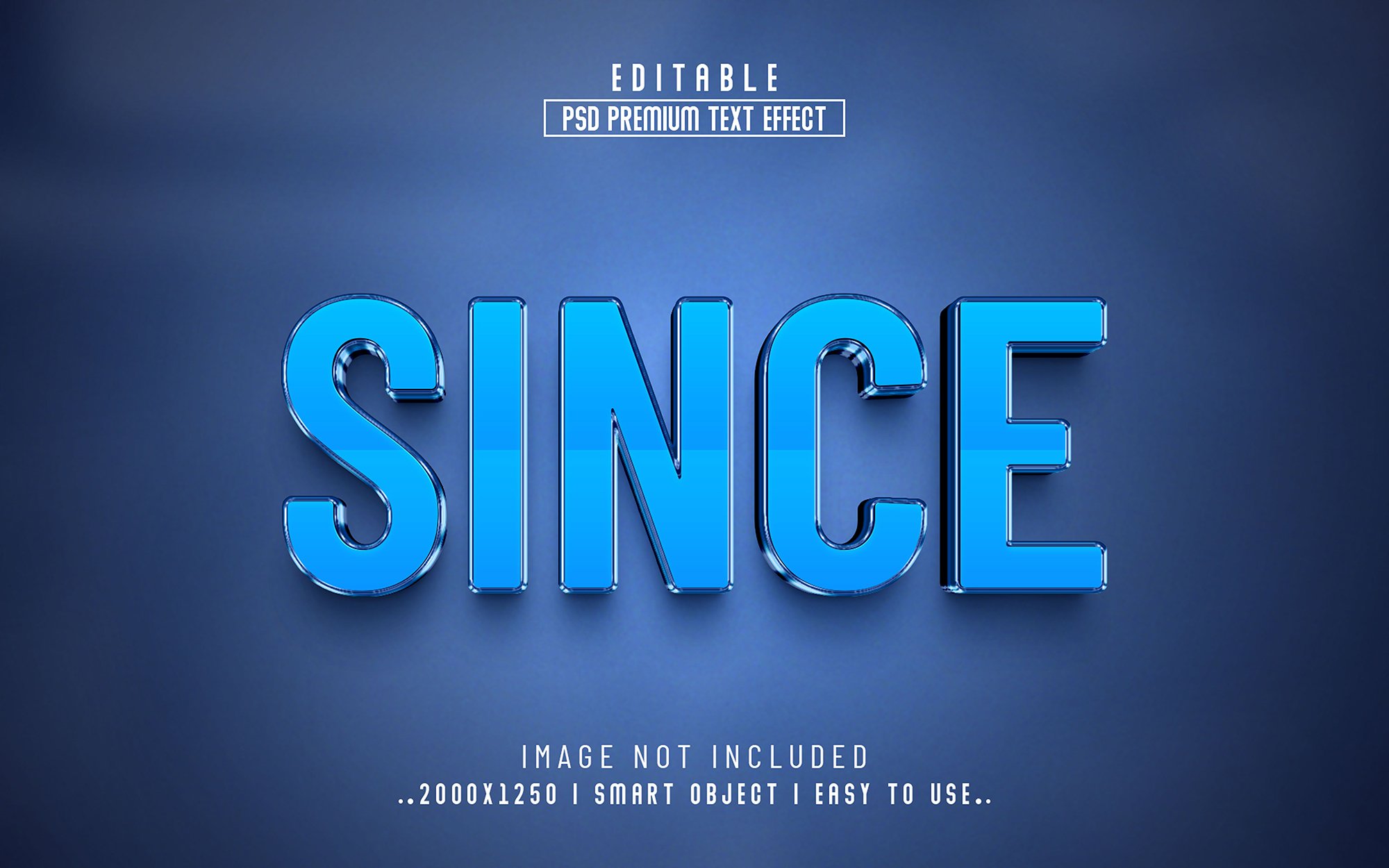 Since 3D Editable psd Text Effectcover image.