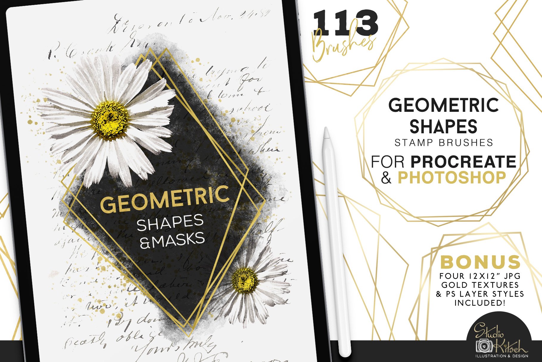 Geometric Shapes for Procreate & PScover image.