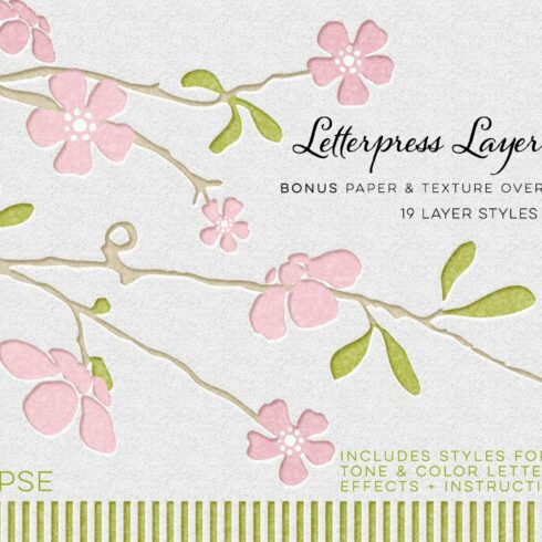 Letterpress Layer Styles & Bonus!cover image.