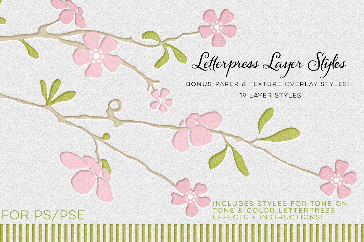 Letterpress Layer Styles & Bonus!cover image.