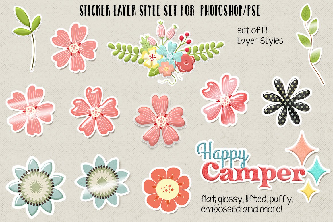 Sticker Layer Styles for PS/PSEcover image.