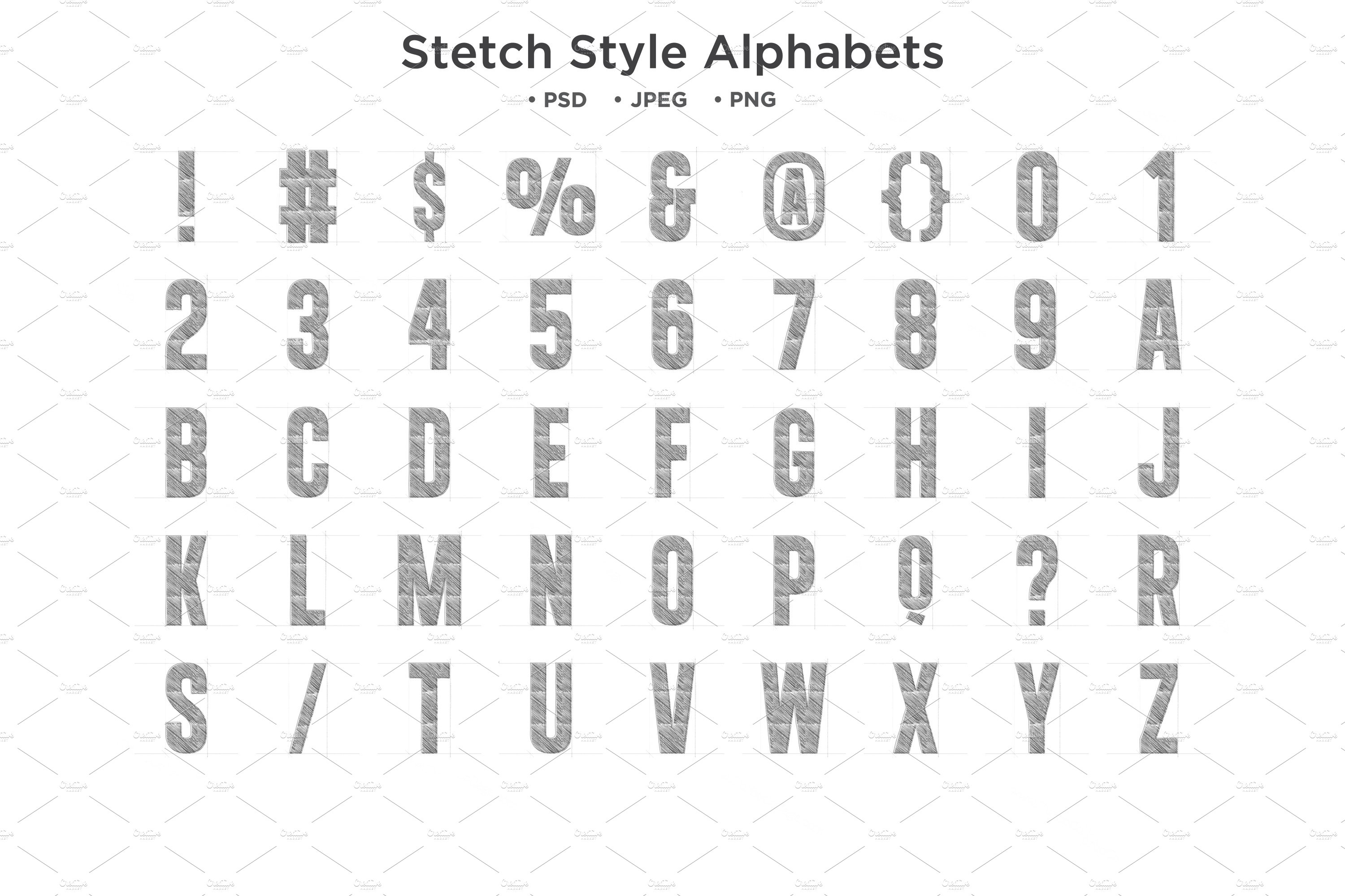 Stetch Style Alphabet Abc Typographycover image.