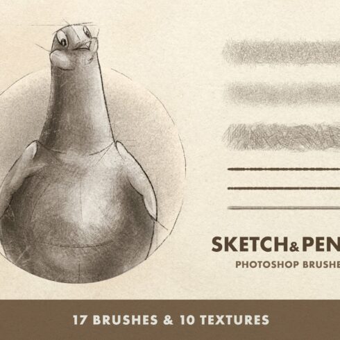 Sketch & Pencil Photoshop Brushescover image.