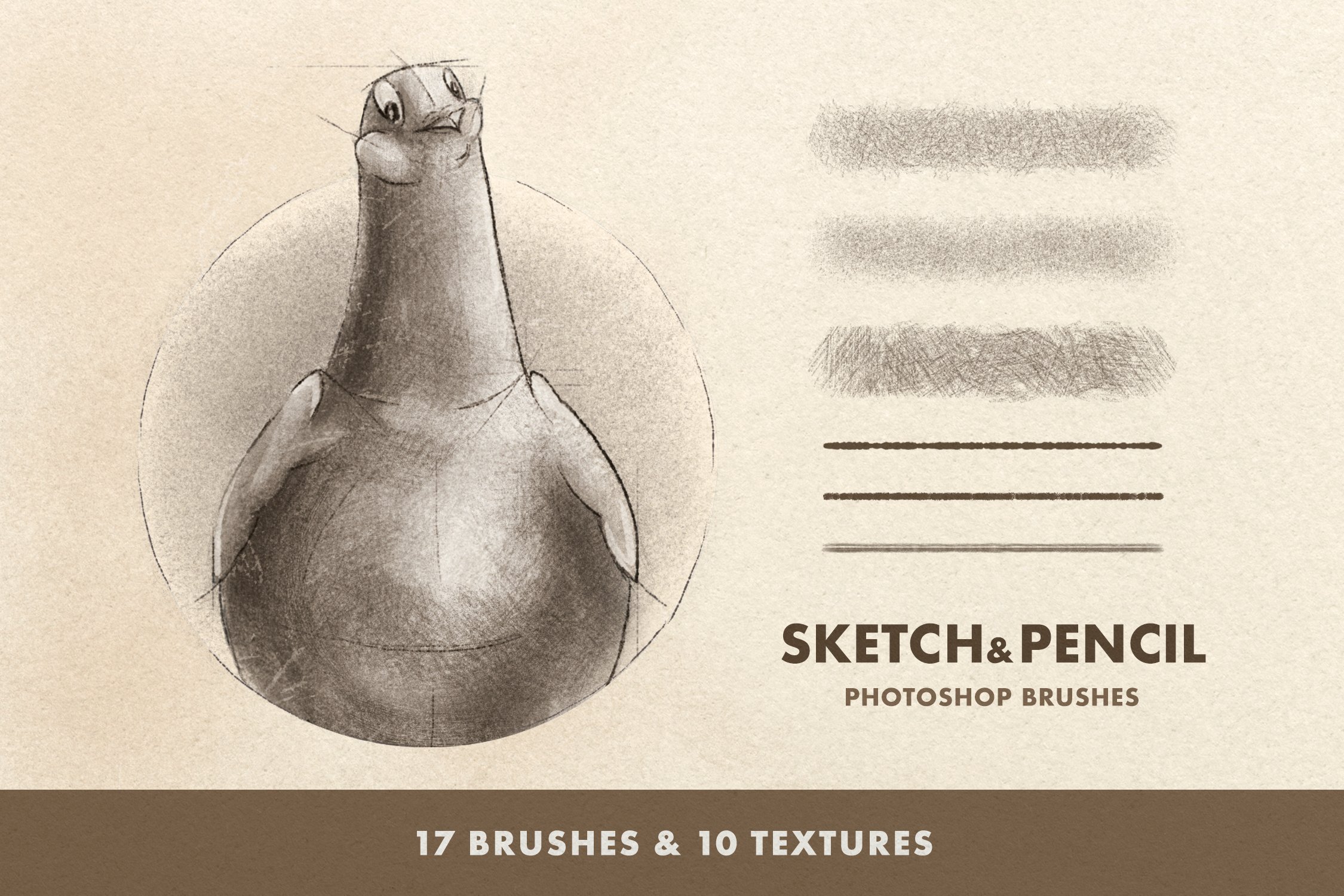 Sketch & Pencil Photoshop Brushescover image.