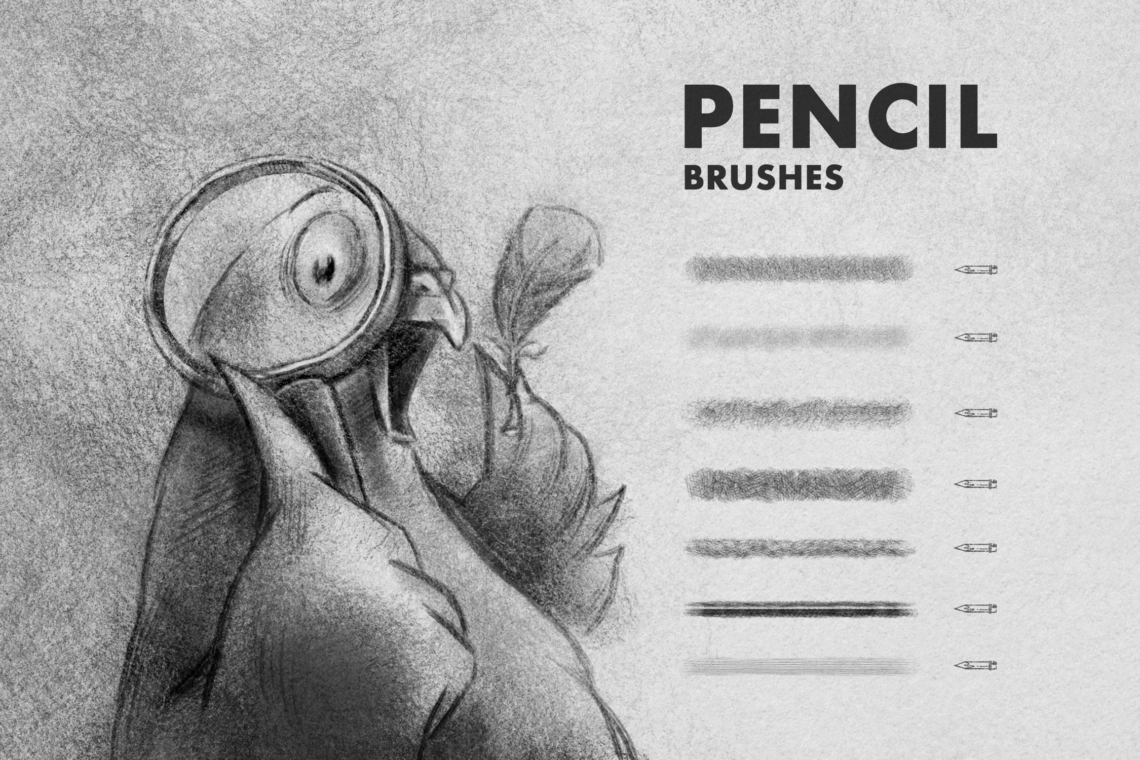 Sketch & Pencil Photoshop Brushespreview image.