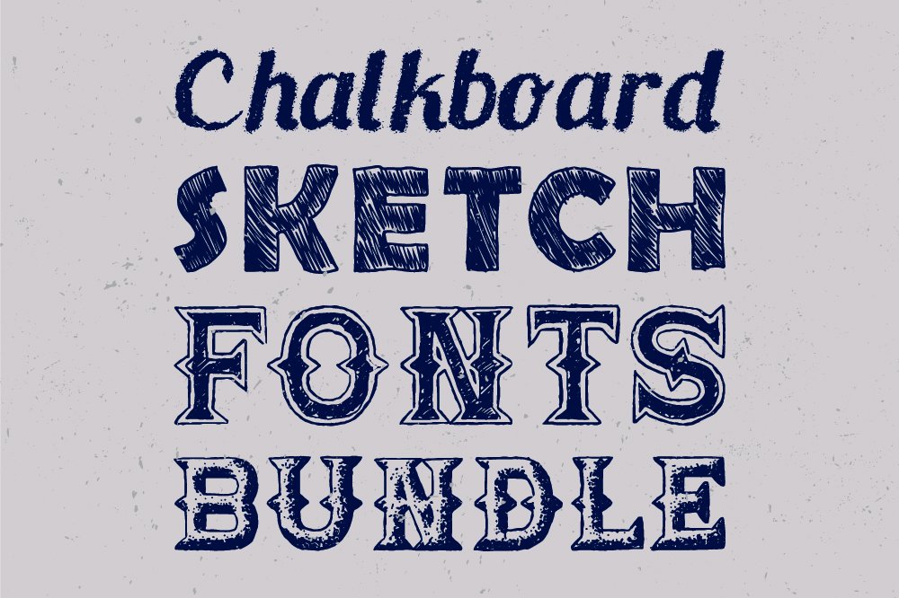 Sketch Fonts Bundle cover image.